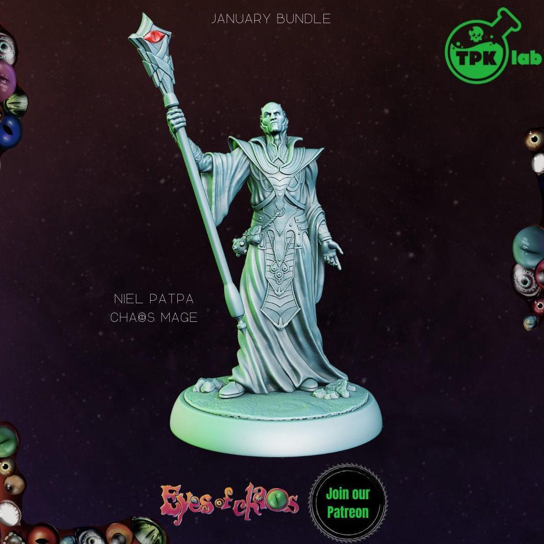 4 Figurines Sorcier Du Chaos Citadel D&D Rpg - Occasion