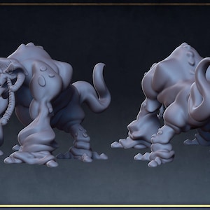 D&D Ooze Aberration Monster | RPG Model | Red Monster | Roleplaying + Miniatures