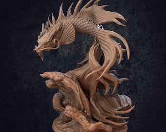 D&D Koi Water Dragon | RPG Model | by Dragon Trappers Lodge