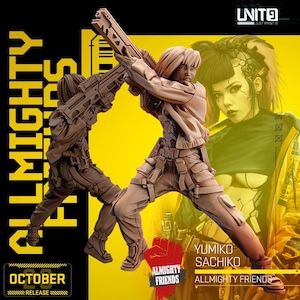 Cyberpunk Female Street Sniper Solo | RPG Model | Yumiko by Unit9