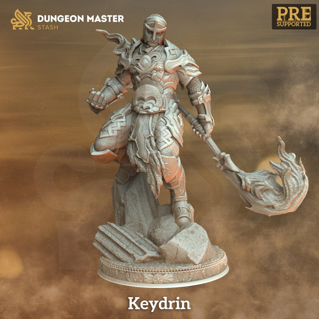D&D Fire Paladin / Pyromancer Knight RPG Model Keydrin by DM Stash - Etsy