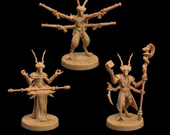 D&D Astral Thri-kreen Pirates | Rollenspielmodell | Trikeen Sailors von der Dragon Trappers Hütte