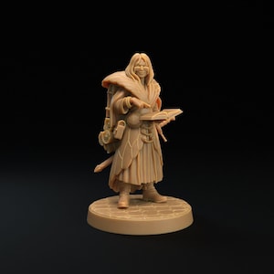 D&D vrouwelijke Fey-onderzoeker | RPG-model | Isril de leergierige - menselijke vorm | door Dragon Trappers Lodge