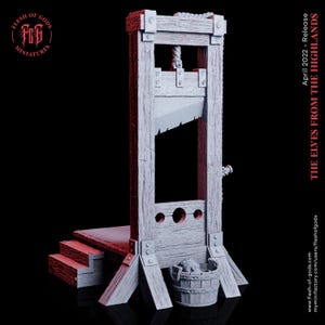 D&D Guillotine Scenery Miniature | RPG Model | Guillotine - Flesh Of Gods