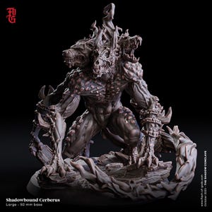 D&D Shadowbound Cerberus | RPG Model | Shadowbound Cerberus | by Flesh Of Gods