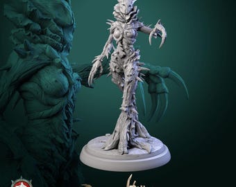D&D Female Abyssal Dryad | RPG Model | Driade V3 by White Werewolf Tavern