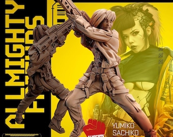 Cyberpunk Female Street Sniper Solo | RPG Model | Yumiko by Unit9
