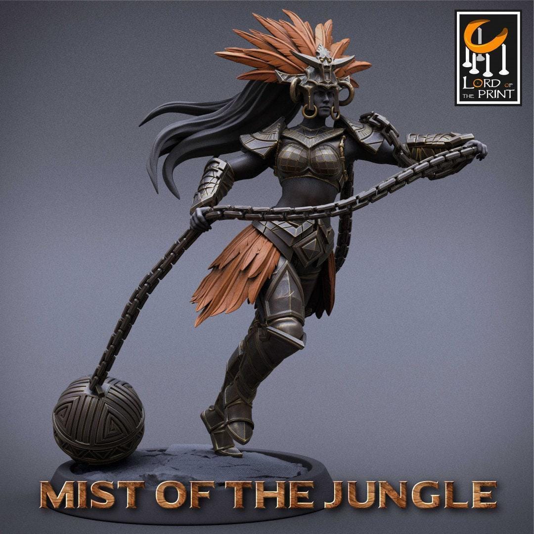 D&D Female Amazonian Barbarians | RPG Model | Heavy Amazon Chain ...