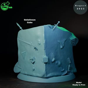 D&D Big Gelatinous Cube | RPG Model | Gelatinous Cube | By TPK LAB