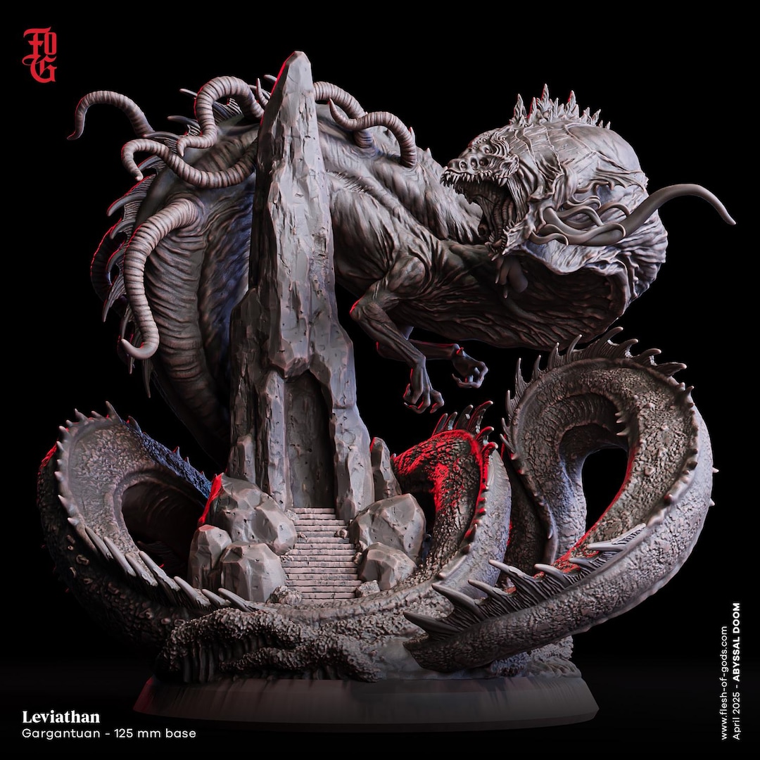 D&D Leviathan | RPG Model | Leviathan | Flesh of Gods - Etsy