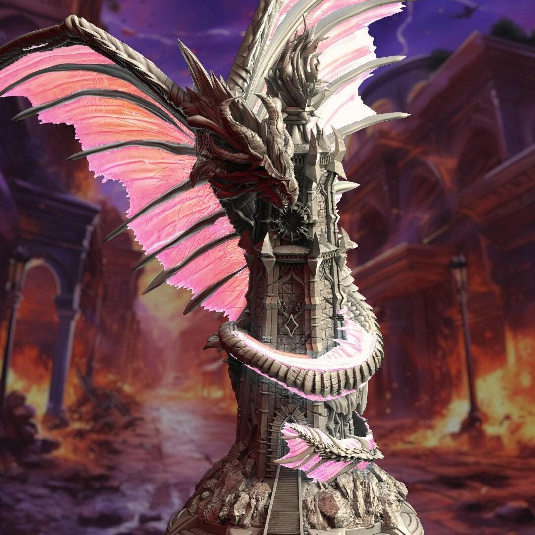 D&D Huge Ancient Mana Wyrm Dragon | RPG Model | Fyroth - Ancient