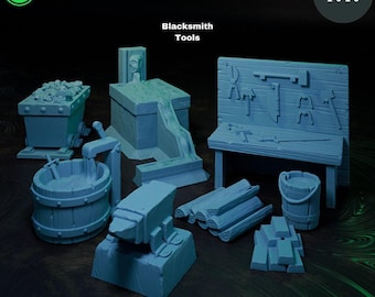 D&D Blacksmith Tools-landschap | RPG-model | Smidgereedschap | Door TPK LAB