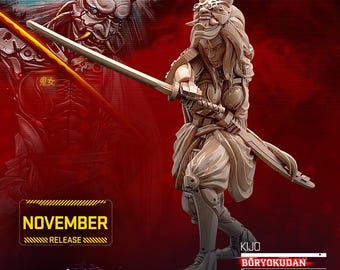 Cyberpunk Female Oni Samurai | RPG Model | Kijo - BORYOKUDAN by Unit9