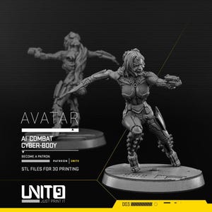 Cyberpunk schlanke weibliche Cyberpsycho | Rollenspielmodell | Profilbild - Ai Combat Cyber-body vonUnit9