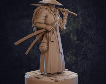 D&D Samurai / Ronin Fighter | RPG Model | Hattori the Ronin by Dragon Trappers Lodge