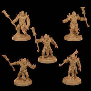 D&D Monkeyfolk Barbarian | RPG Model | Gor'Kul Ragers with Hand Weapons | by Dragon Trappers Lodge