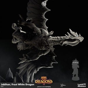D&D Frostdrache | Rollenspielmodell | Jabihan, Frostweißer Drache | von Cast n Play
