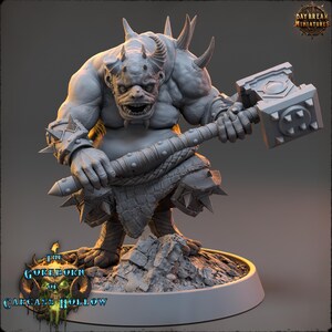 D&D Bärenvolk Krieger mit Hammer | Rollenspielmodell | Zarnok Vigo | von Daybuck Miniatures
