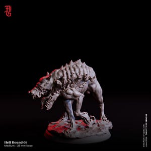 D&D Hell Hound | RPG Model | Hell Hound 01 by Flesh Of Gods