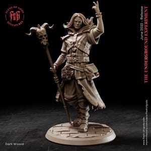 D&D Human Necromancer / Warlock | RPG Model | Dark Wizard by Flesh Of Gods