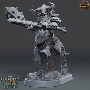 D&D Centaur War Chief | RPG Model | Barrian The Diamond Hooved | by Daybreak Miniatures