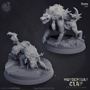 Hienas salvajes de D&D / Modelo de juego de rol / Hienas / por Cast n Play