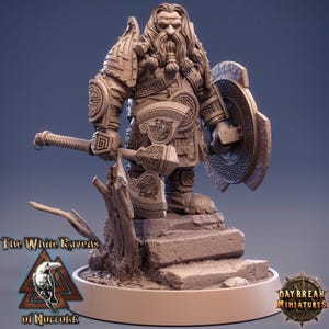 D&D Dwarf Barbarian | RPG Model | High Thane Ragnar Stoner by Daybreak Miniatures