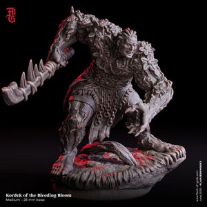 D&D Natur verdorbener Krieger | Rollenspielmodell | Kordek der Blutenden Blüte von Flesh Of Gods Bild 1