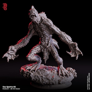 D&D Sea Demon / Ocean Monster | RPG Model | Sea Spawn 02 | Flesh Of Gods