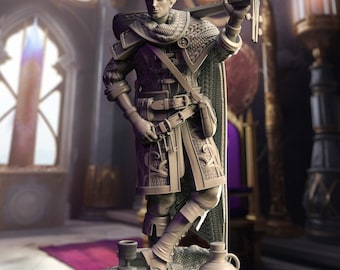 D&D Handsome Bard High Elf / Half Elf | RPG Model | Nathaniel - Benevolent Bard | by DM Stash