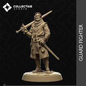 D&D Valiant Knight / Fighter | RPG Model | Guard Fighter | by Collective Studio