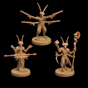 D&D Astral Thri-kreen Pirates | RPG Model | Thrikreen Sailors by Dragon Trappers Lodge