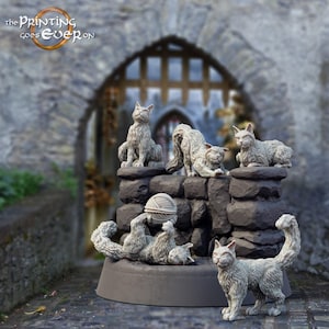 D&D Cat Familiar | RPG Model | Cats by The Printing Goes Ever On