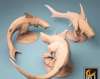 D&D T-Rex Land Shark | RPG Model | Karchar Tyrant by Rescale Miniatures
