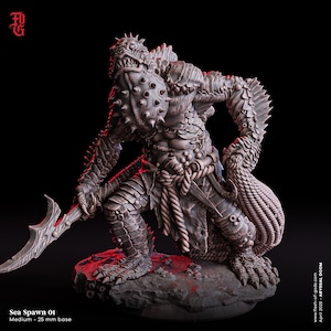 D&D Sea Demon / Ocean Monster | RPG Model | Sea Spawn 01 | Flesh Of Gods