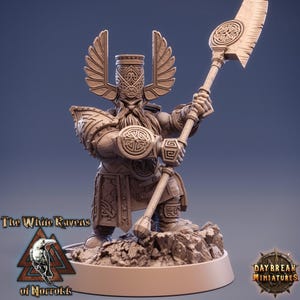 D&D Dwarf Knight Paladin | RPG Model | Elder Thane by Daybreak Miniatures