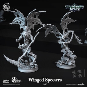 D&D Reaper Demons | RPG Model | Winged Specters | by Cast n Play