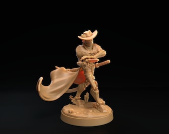 D&D Kopfgeldjäger / Cowboy / Revolverheld | Rollenspielmodell | In Handarbeit hergestellt von der Dragon Trappers Hütte