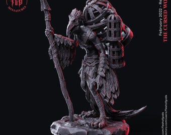 Walking Crow Miniature - Medium Humanoid - Cursed Words - Flesh of