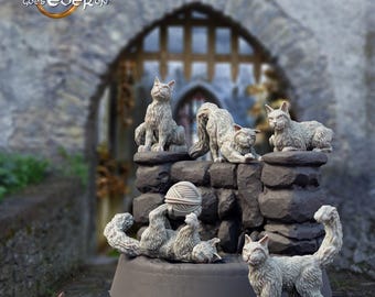 D&D Cat Familiar | RPG Model | Cats by The Printing Goes Ever On