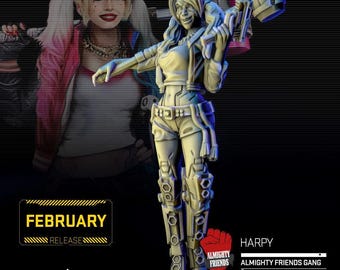 Cyberpunk Frau Bozo Harlekin Solo | Rollenspielmodell | Harpyien-Queen vonUnit9