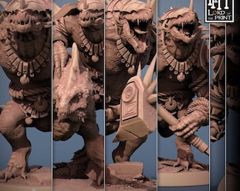 D&D Lizardmen Soldiers | RPG Model | Lizardmen Soldiers | by Rescale Miniatures