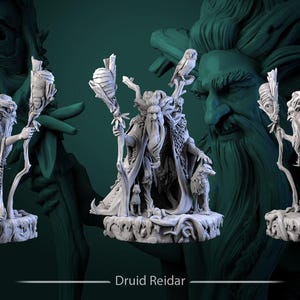 D&D Old Satyr / Faun Druid | RPG Model | Druid Reidar | by White Werewolf Tavern
