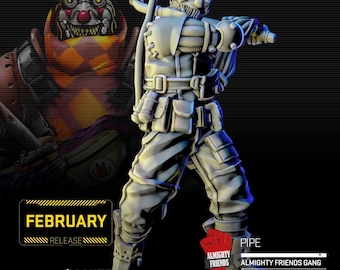 Cyberpunk Bozo Clown Ganger with Pipe | RPG Model | Pipe by Unit9