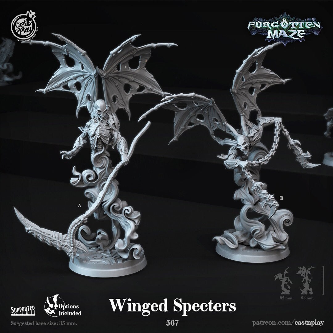 D&D Reaper Demons RPG Model Winged Specters by Cast N Play - Etsy