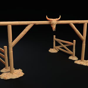 Terreno disperso D&D Western / Rancher / Paquete de escenografía / Modelo de RPG / Accesorios Western de Dragon Trappers Lodge