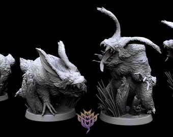 Abominación del Conejo Malvado de D&D / Modelo de RPG / Amenazas de cola de algodón de Mini Monster Mayhem