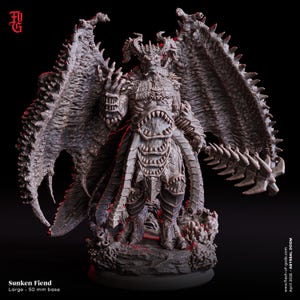 D&D Fiend War General | RPG Model | Sunken Fiend | Flesh Of Gods