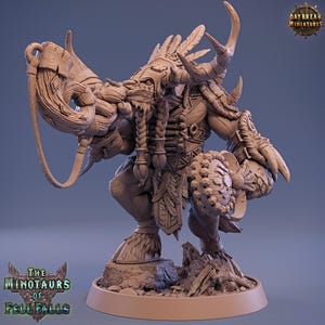 D&D Minotaur War Bard | RPG Model | Talos Frakk by Daybreak Miniatures