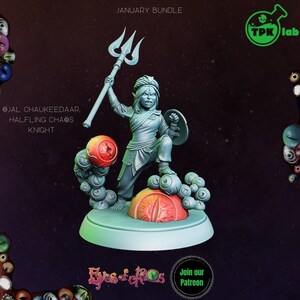 D&D Female Halfling Chaos Knight | RPG Model | Ojal Chaukeedaar by TPK LAB